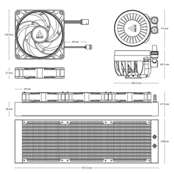 Arctic ACFRE00145A Liquid Freezer III 420 A-RGB fekete vízhűtéses processzorhűtő