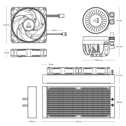 Arctic Liquid Freezer III - 280 A-RGB fehér processzor hűtő