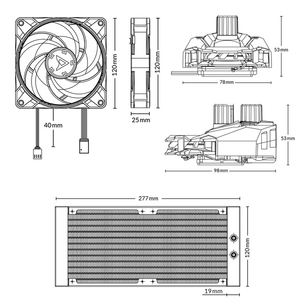 Arctic Liquid Freezer II - 240 A-RGB processzor hűtő