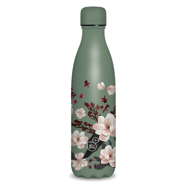 Ars Una 500 ml-es Flowery Pink 24 (5375) duplafalú fémkulacs