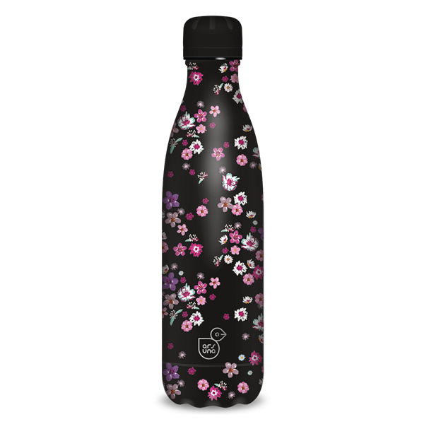 Ars Una 500 ml-es Pearl Blossom Black 24 (5377) duplafalú fémkulacs