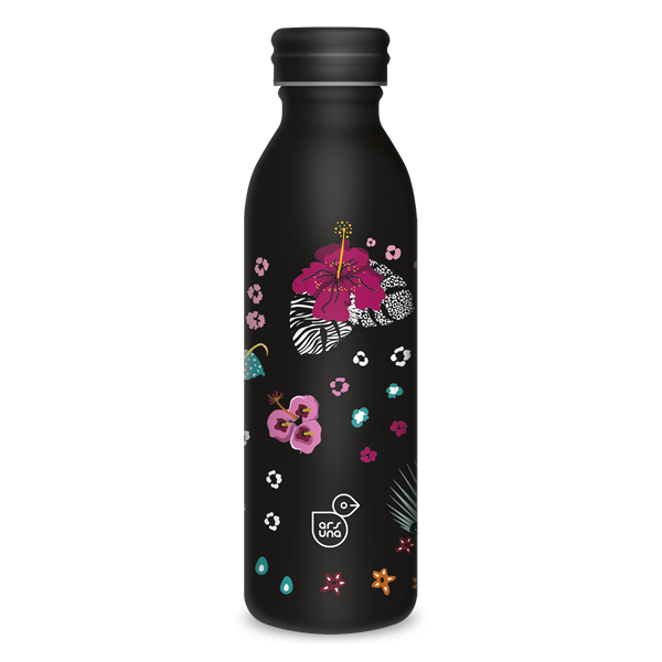 Ars Una 600 ml-es Black Hibiscus 24 (5394) duplafalú fémkulacs