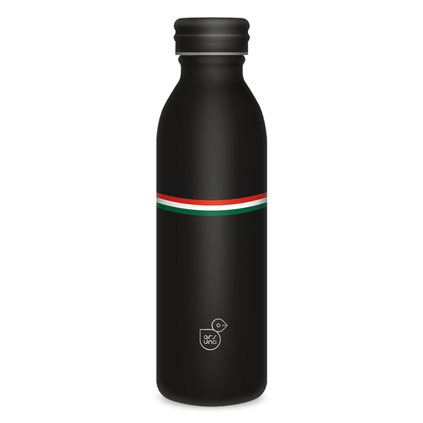 Ars Una 600 ml-es Flag Black 24 (5399) duplafalú fémkulacs