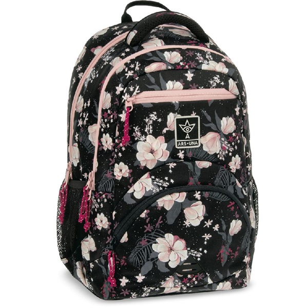 Ars Una Flowery Black 24 (5374) 27 L ergonomikus hátizsák