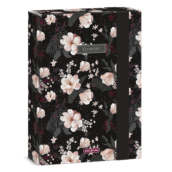 Ars Una Flowery Black 24 (5374) A5 füzetbox