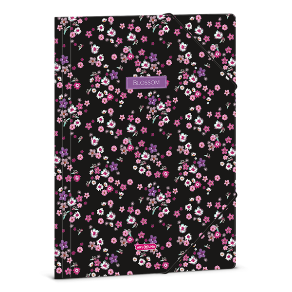 Ars Una Pearl Blossom Black 24 (5377) A4 gumis mappa