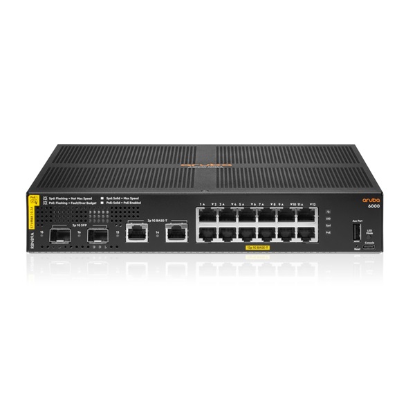 Aruba 6000 12G CL4 2SFP PoE Switch