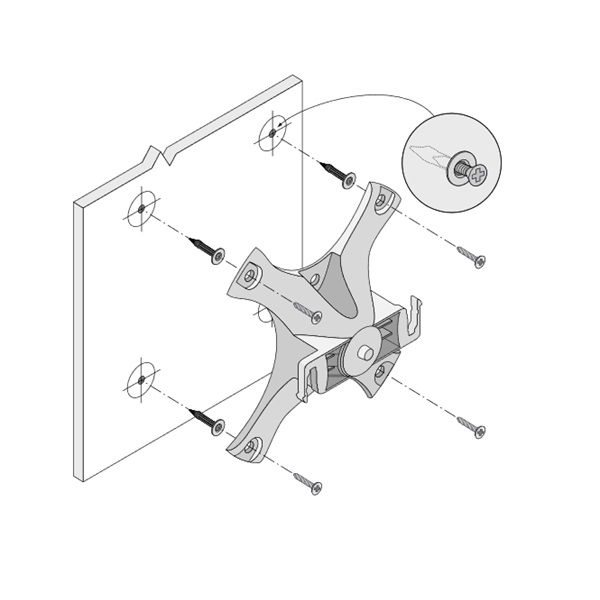 Aruba AP-220-MNT-W1 Black Basic Mount Kit