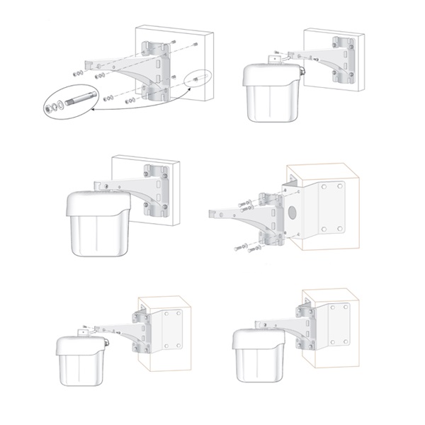 Aruba AP-270-MNT-V2 Outdoor Pole/Wall Short Mount Kit