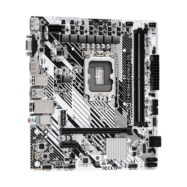 Asrock H610M-HDV/M.2+ D5 Intel H610 LGA1700 mATX alaplap