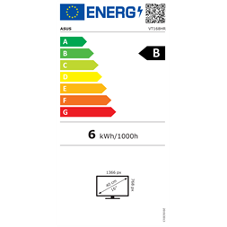 Asus 15,6" VT168HR WXGA LED HDMI/VGA érintőképernyős monitor