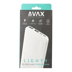 Avax PB104W LIGHTY 10000mAh fehér power bank