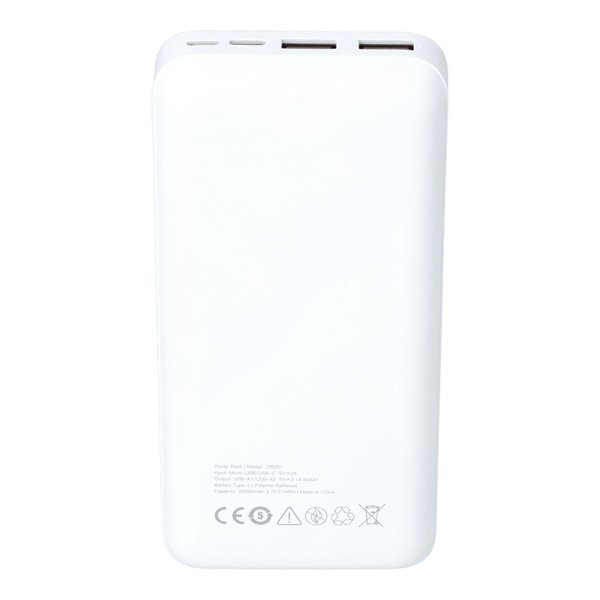 Avax PB201W LIGHTY 20000mAh fehér power bank