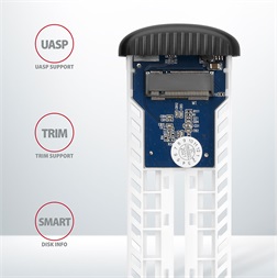 Axagon EEM2-SA USB microB 3.2 Gen1 - M.2 SATA SSD ház