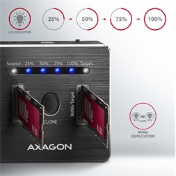 Axagon ADSA-M2C USB-C 3.2 M.2 fekete dual dokkoló állomás