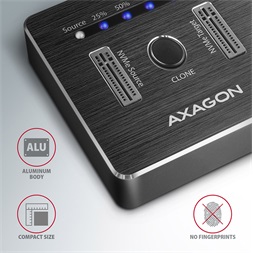 Axagon ADSA-M2C USB-C 3.2 M.2 fekete dual dokkoló állomás