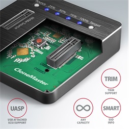 Axagon ADSA-M2C USB-C 3.2 M.2 fekete dual dokkoló állomás