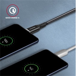 Axagon BUCM2-CM30AB 3m USB C fekete adat- és töltőkábel