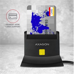 Axagon CRE-SM2 USB 2.0 Smart / ID / SD / MicroSD / SIM kártyaolvasó