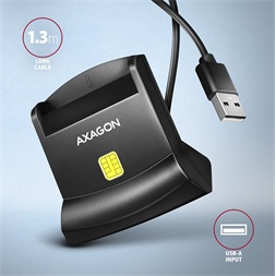 Axagon CRE-SM4N USB Smart card StandReader okos kártyaolvasó