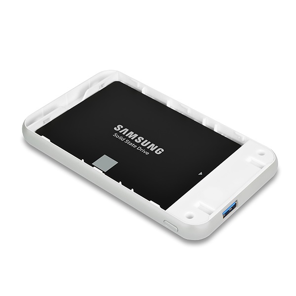 Axagon EE25-S6 USB 3.0 fehér csavar nélküli külső HDD/SSD ház