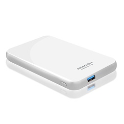 Axagon EE25-S6 USB 3.0 fehér csavar nélküli külső HDD/SSD ház