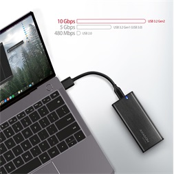 Axagon EEM2-SBC USB-C 3.2 Gen2 - M.2 SATA SSD ház