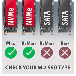 Axagon EEM2-20G USB-C 20Gbps - M.2 NVMe külső SSD ház