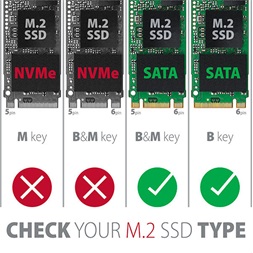 Axagon EEM2-U3C USB-C 3.2 SATA M2 fekete ház