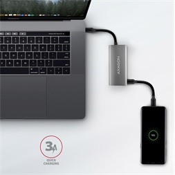 Axagon HMC-4G2 4 portos USB3.2. Gen 2 ezüstfekete HUB