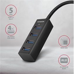 Axagon HUE-M1AL 4 portos USB3.2 Gen 1 mini HUB