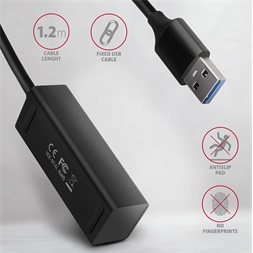 Axagon HUE-M1AL 4 portos USB3.2 Gen 1 mini HUB