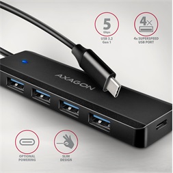 Axagon HUE-C1C 4xUSB Type-C USB HUB