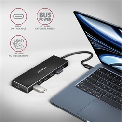 Axagon HUE-F7C SuperSpeed USB-C FLAT CHARGING hub