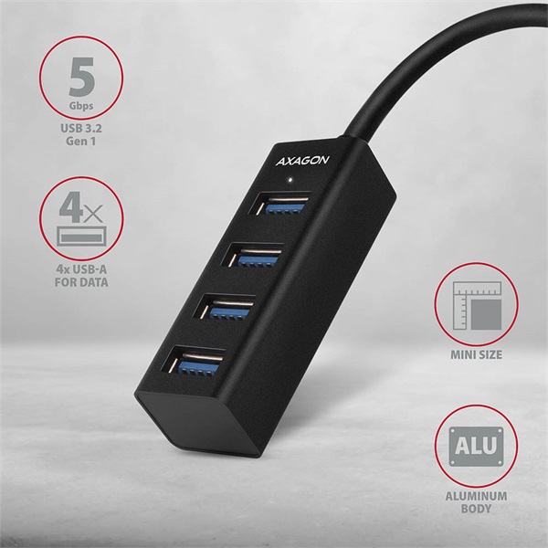 Axagon HUE-M1C 4 portos USB3.0 mini HUB