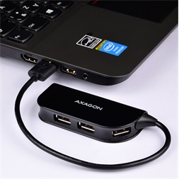 Axagon HUE-X4B 4 portos USB2.0 fekete HUB