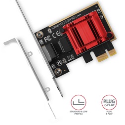 Axagon PCEE-G25 Gigabit Ethernet 1 sávos PCI-Express kártya