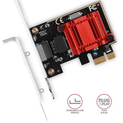 Axagon PCEE-GIX Gigabit Ethernet 1 sávos PCI-Express kártya