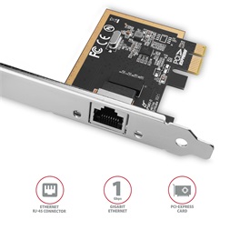 Axagon PCEE-GRF Gigabit Ethernet 1 sávos PCI-Express kártya