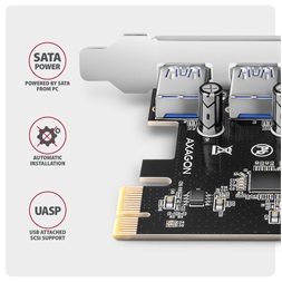 Axagon PCEU-430RS 4x USB-A 5Gbps port PCI-Express kártya