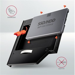 Axagon RSS-CD12 2,5" SATA SSD/HDD caddy optikai meghajtó beépítő keret