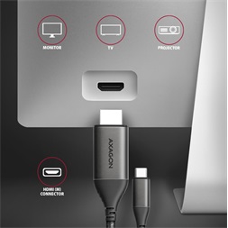 Axagon RVC-HI2MC USB-C - HDMI 2.0 kábel