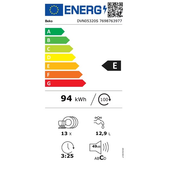 Beko DVN-05320 S mosogatógép