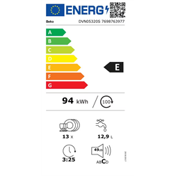 Beko DVN-05320 S mosogatógép