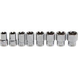 BGS technic 1/2" 18 - 32 EP Torx Plus 8 darabos dugókulcs készlet