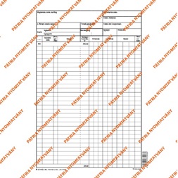 B.12-152 A4 álló "Raktári nyilvántartó lap (fejlap) nagy" nyomtatvány