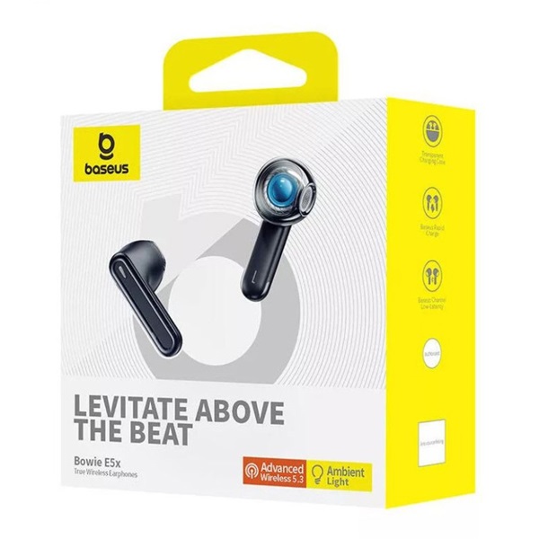 Baseus A00060101123-00 Bowie E5x True Wireless Bluetooth fekete fülhallgató