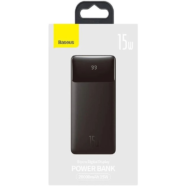 Baseus Bipow PPBD050101 20000mAh LCD Quick Charge PD 15W fekete power bank