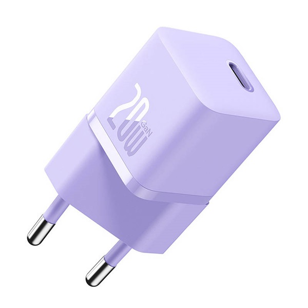 Baseus CCGN050105 Mini GaN5 20W lila hálózati töltő adapter