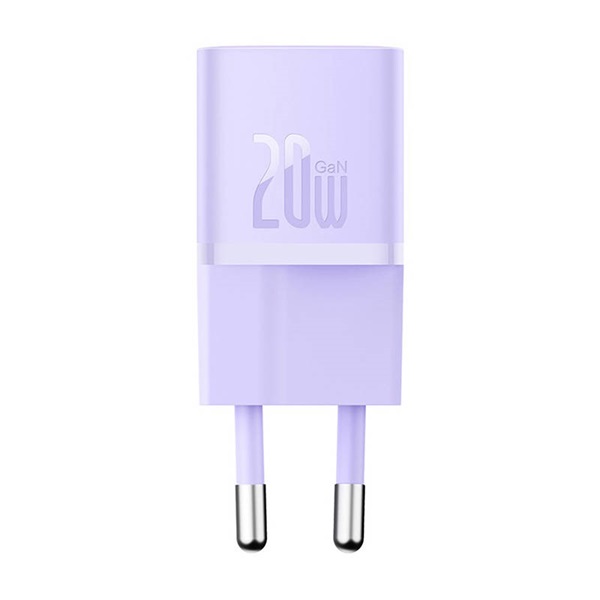 Baseus CCGN050105 Mini GaN5 20W lila hálózati töltő adapter